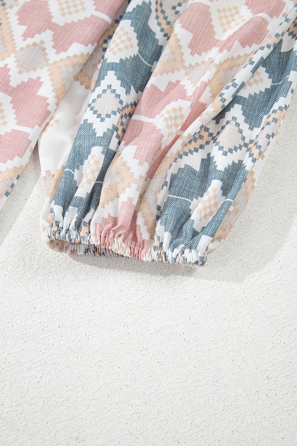 Tassel Tie Neck Balloon Sleeve Blouse - Laazaar