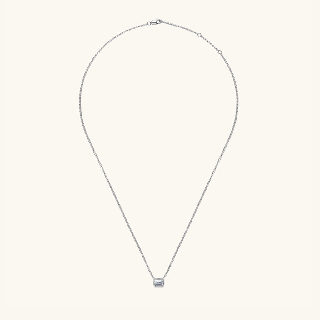 1 Carat Moissanite 925 Sterling Silver Pendant Necklace - Laazaar