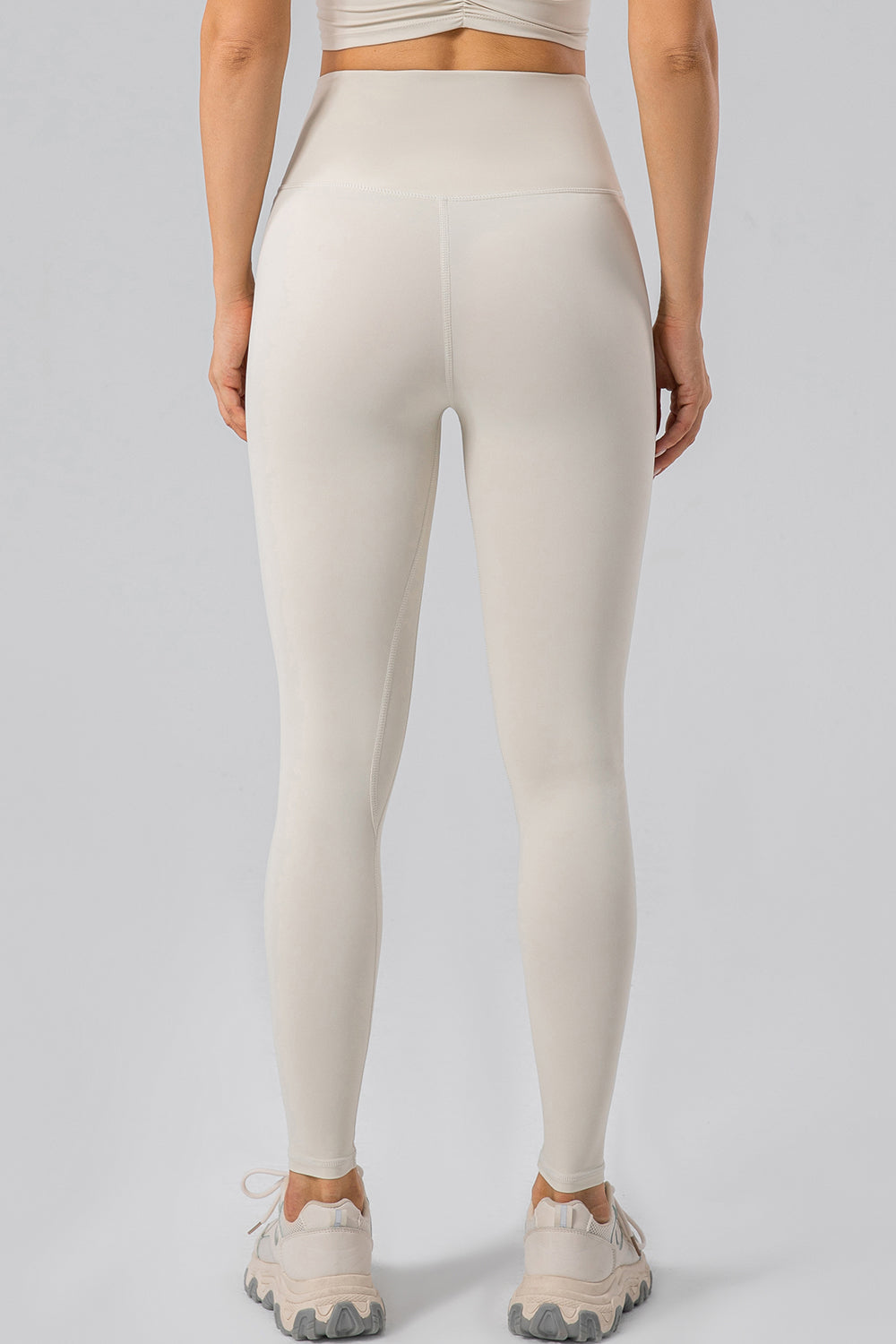High Waist Wide Waistband Active Leggings - Laazaar
