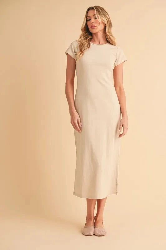 Aemi+Co Short Sleeve Midi Tee Dress