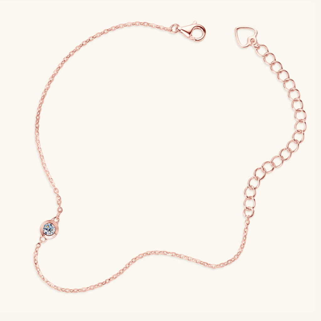 Inlaid Moissanite 925 Sterling Silver Bracelet - Laazaar