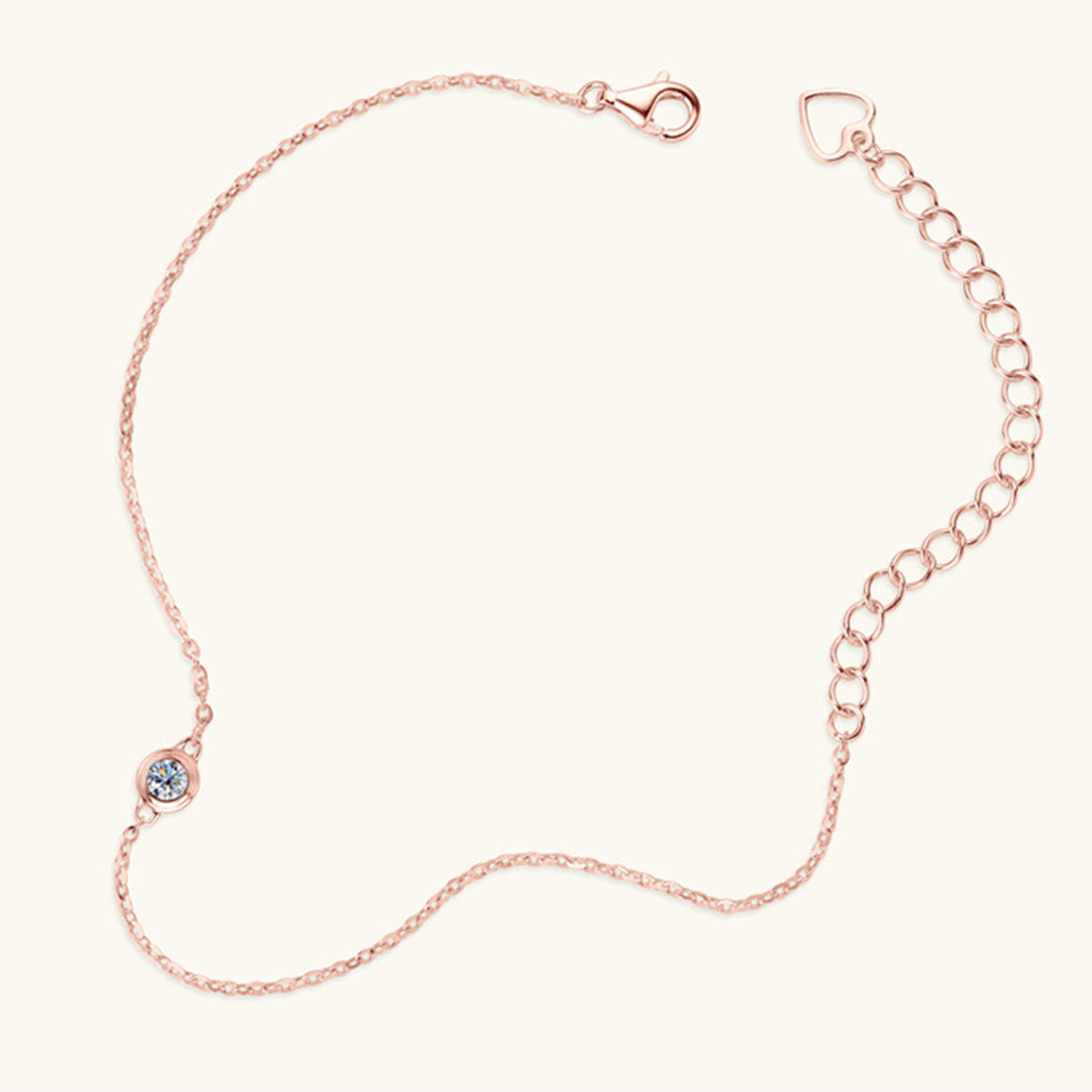 Inlaid Moissanite 925 Sterling Silver Bracelet - Laazaar