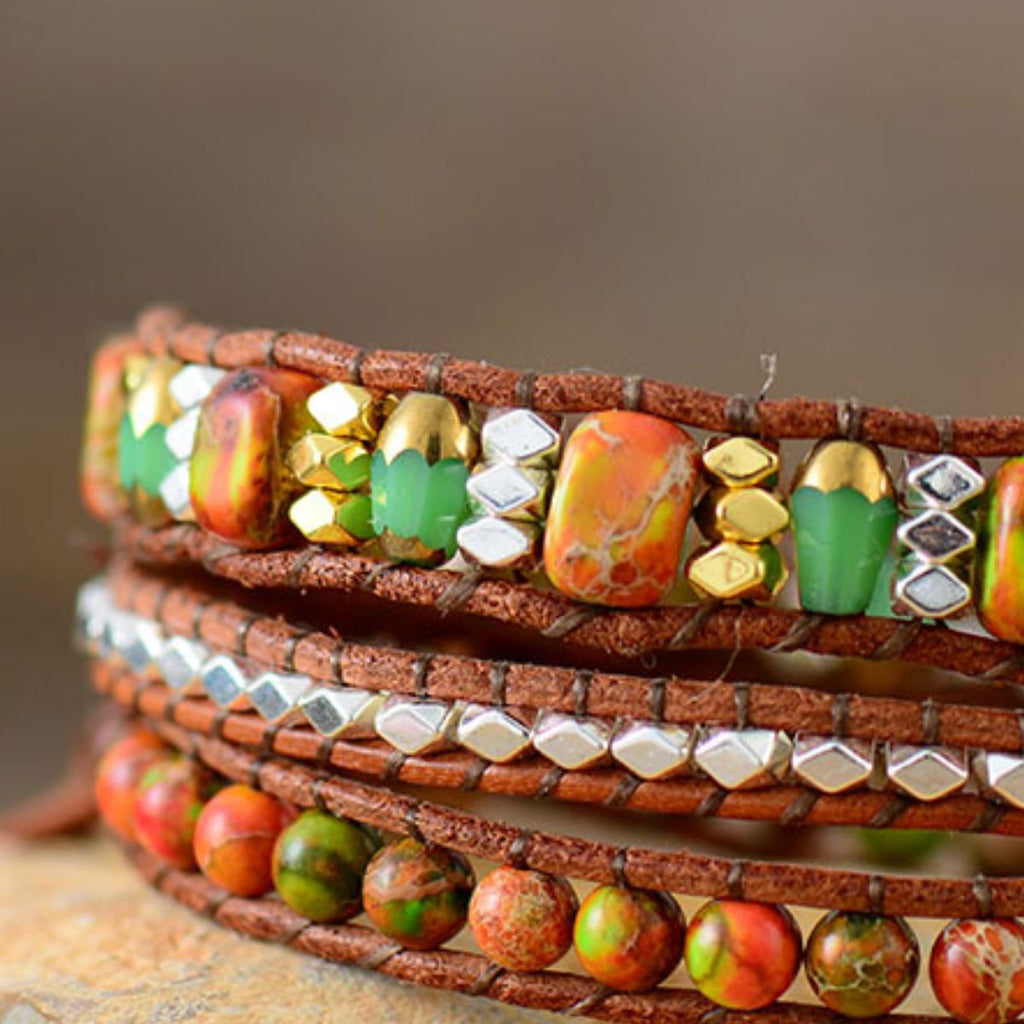 Natural Stone Woven Bracelet - Laazaar