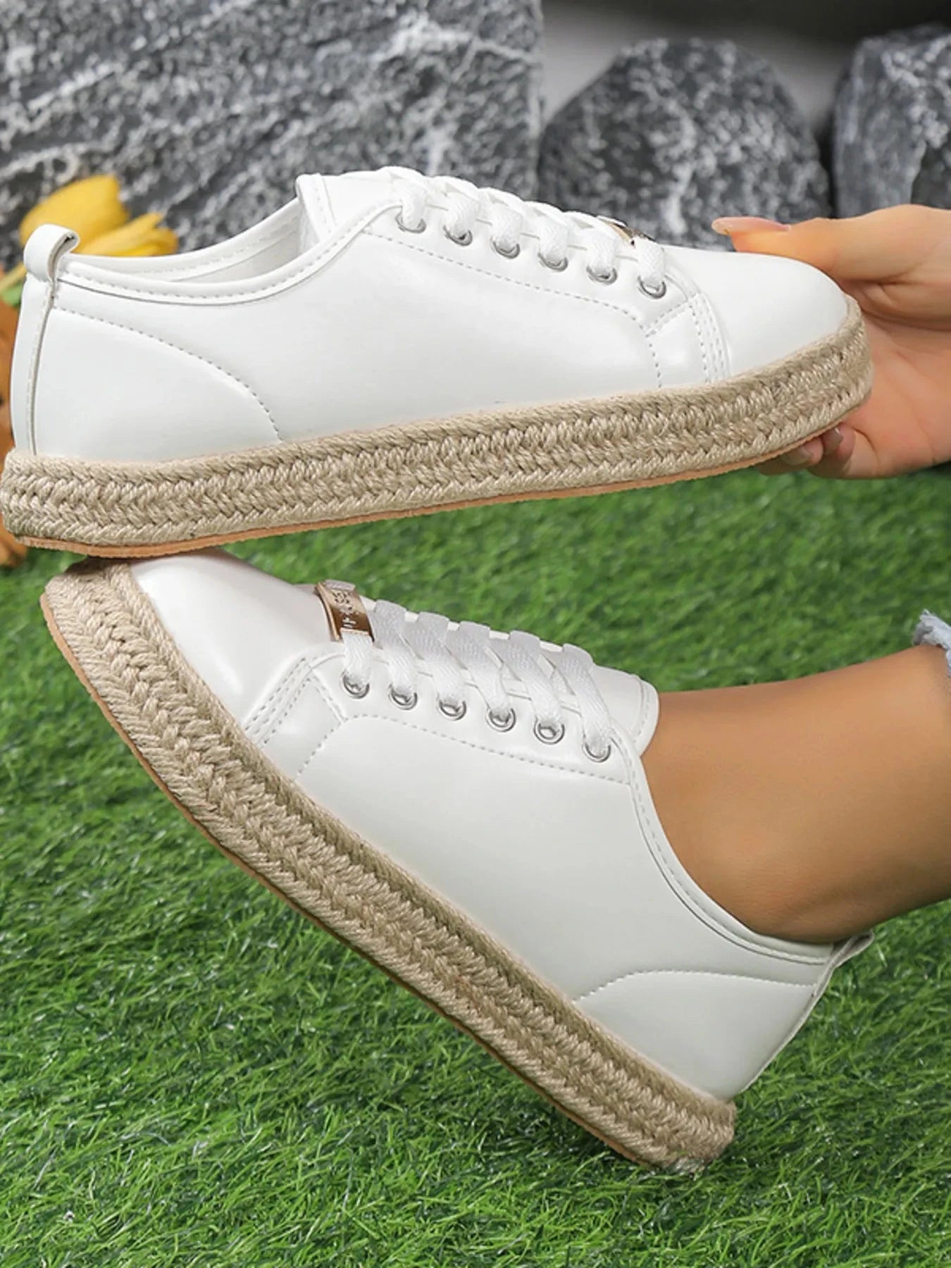 Round Toe Platform Sneakers