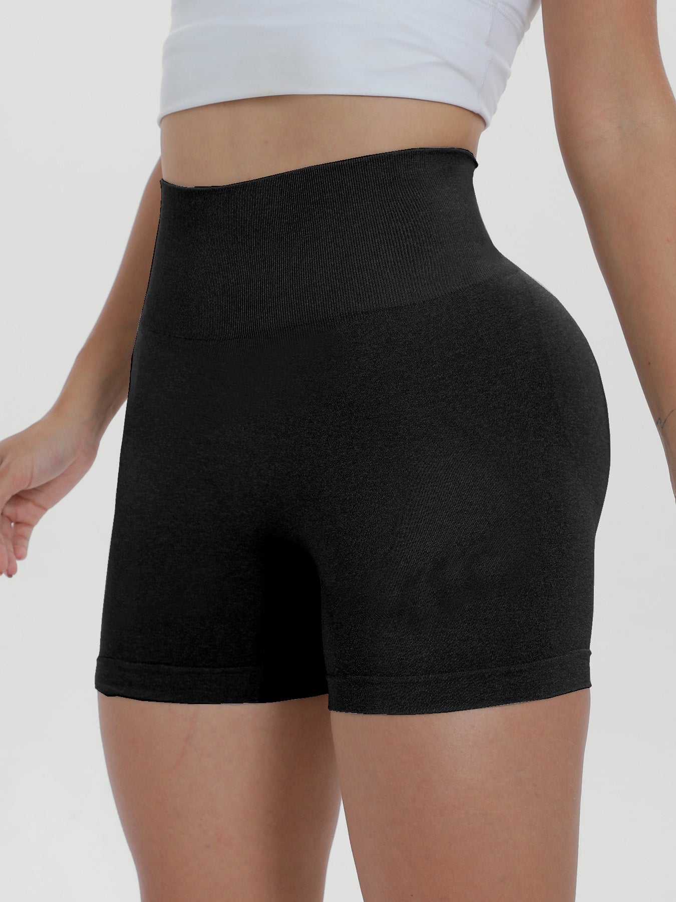 High Waist Active Shorts - Laazaar
