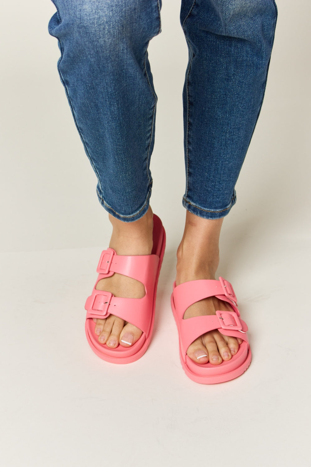 Legend Double Buckle Open Toe Sandals - Laazaar