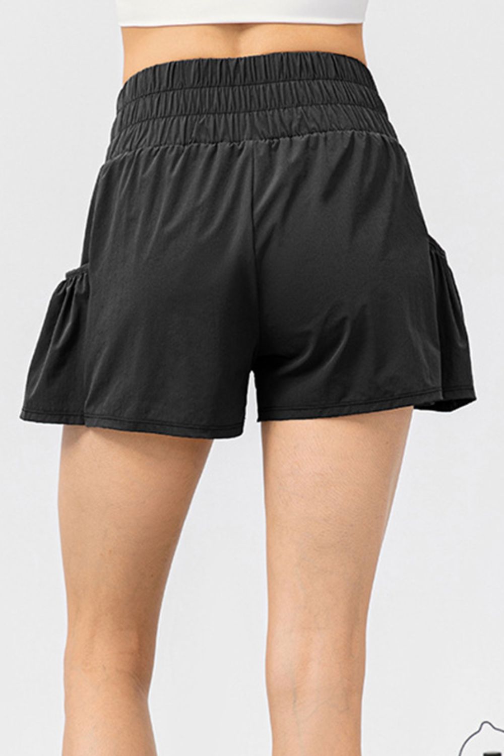 Elastic Waist Pocketed Active Shorts - Laazaar