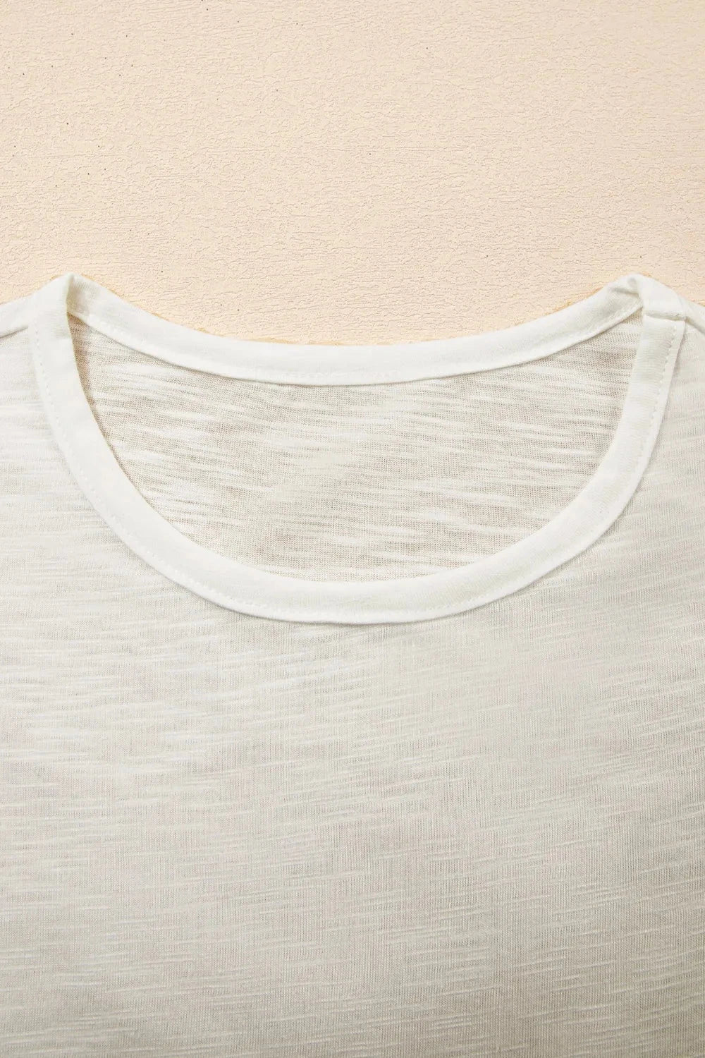 Ruffled Round Neck Cap Sleeve Blouse