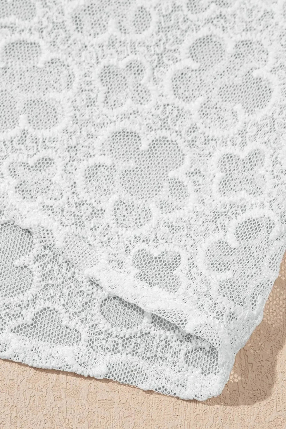 Lace Puff Sleeve Empire Waist Mini Dress