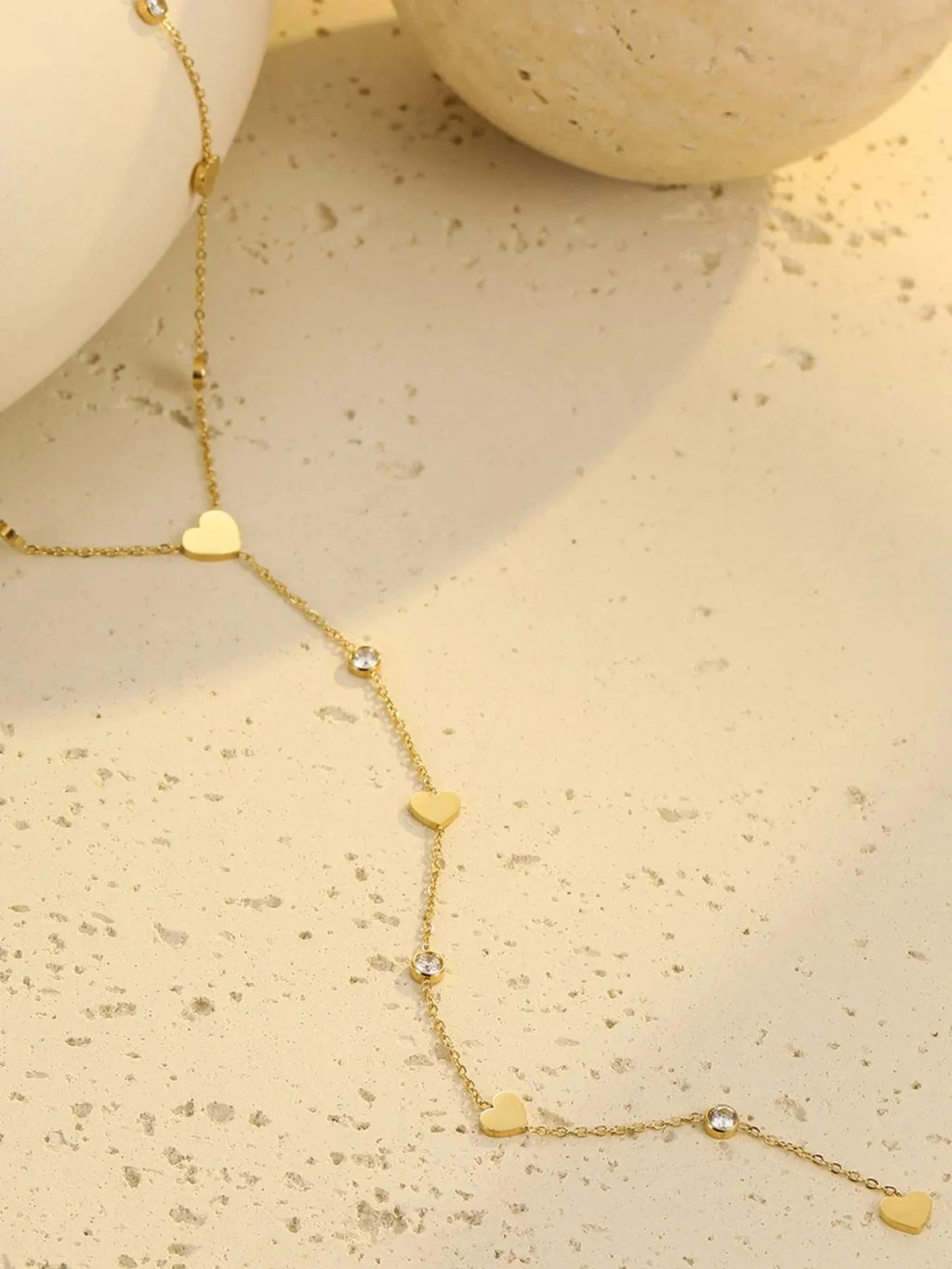 18K Gold-Plated Heart Zircon Necklace