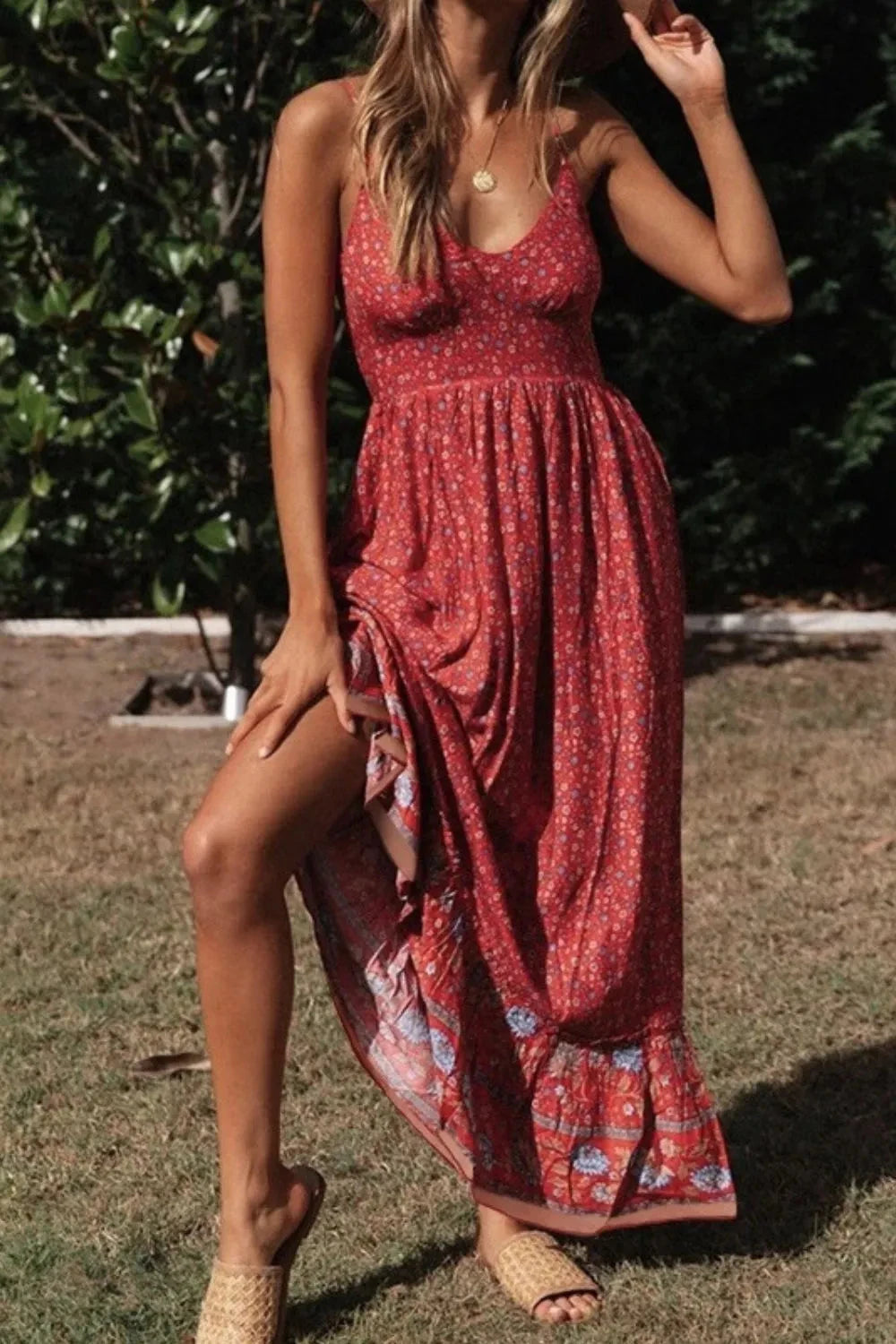 Printed Maxi Cami Dress