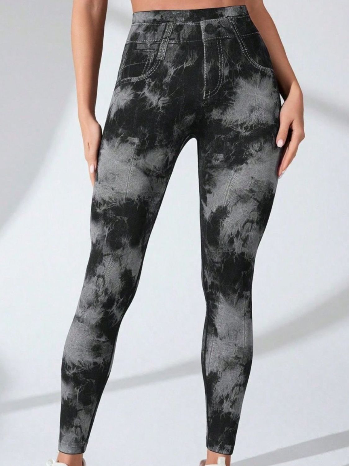 Tie-Dye High Waist Active Leggings - Laazaar