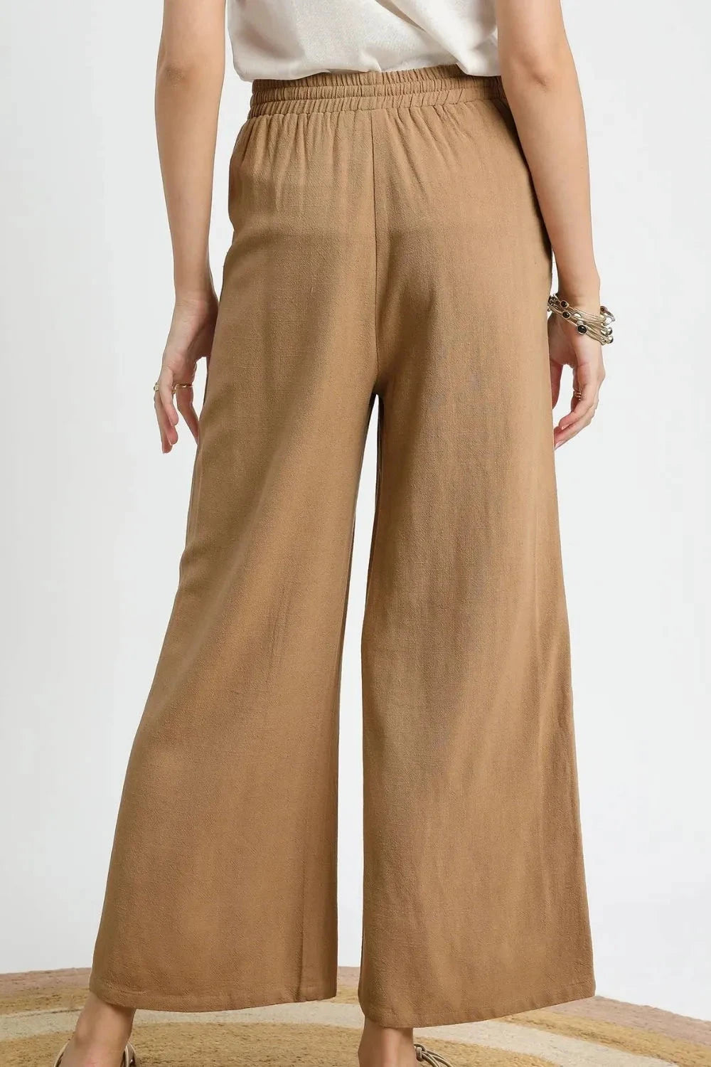 Umgee Wide Leg Drawstring Pants