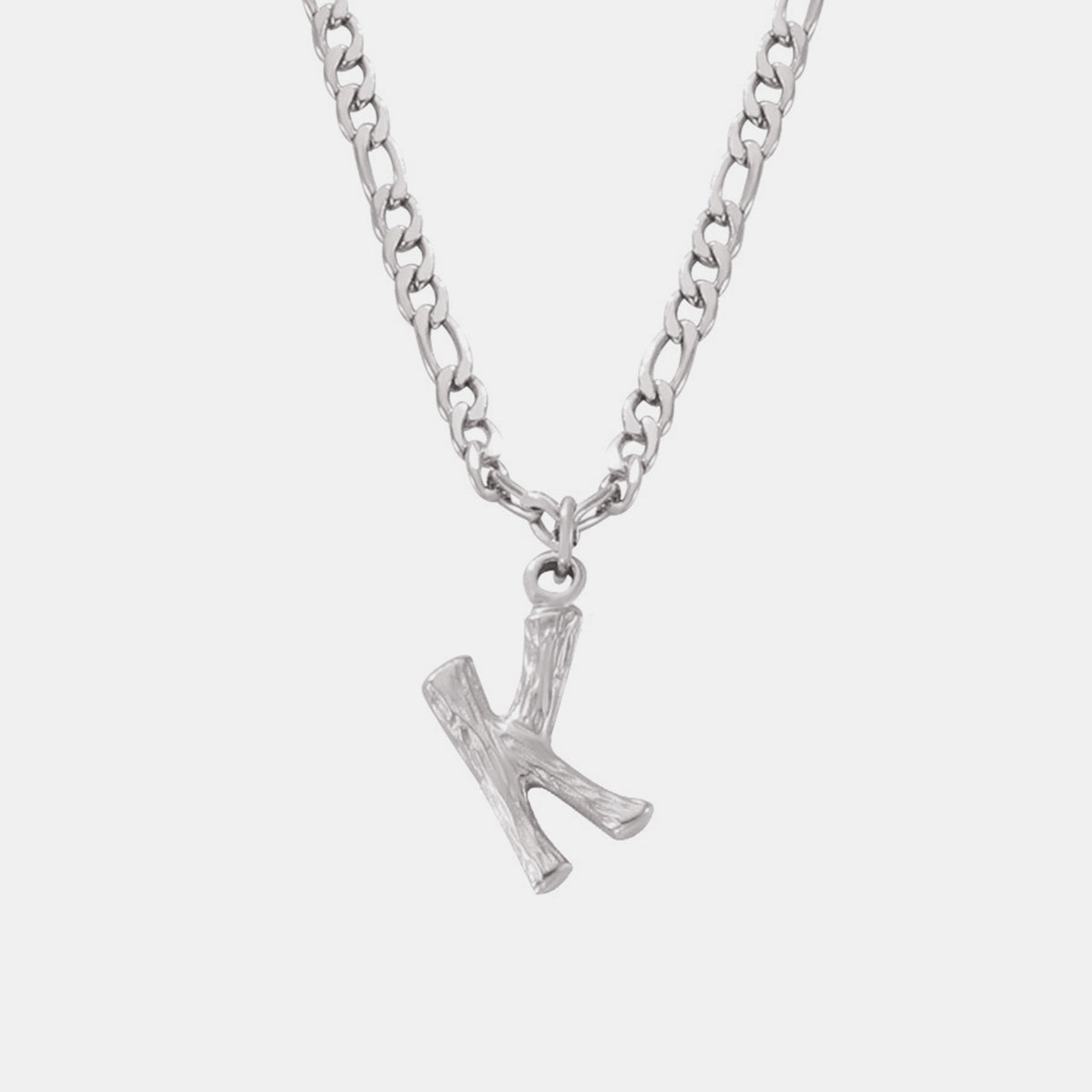 Titanium Steel Letter Pendant Necklace - Laazaar