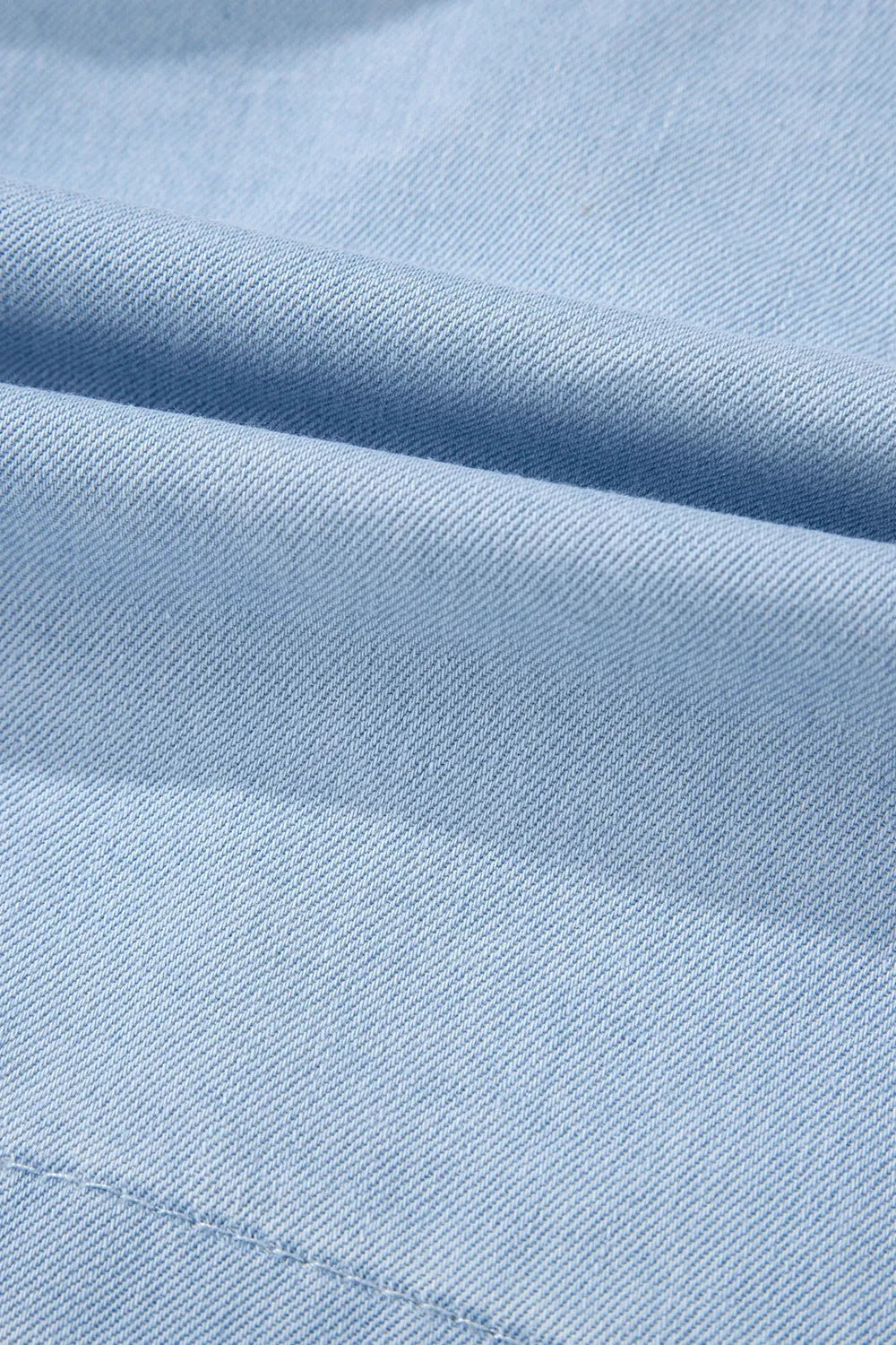 Backless Halter Neck Denim Top