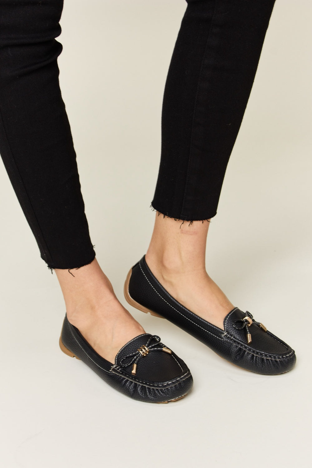 Forever Link Slip On Bow Flats Loafers - Laazaar