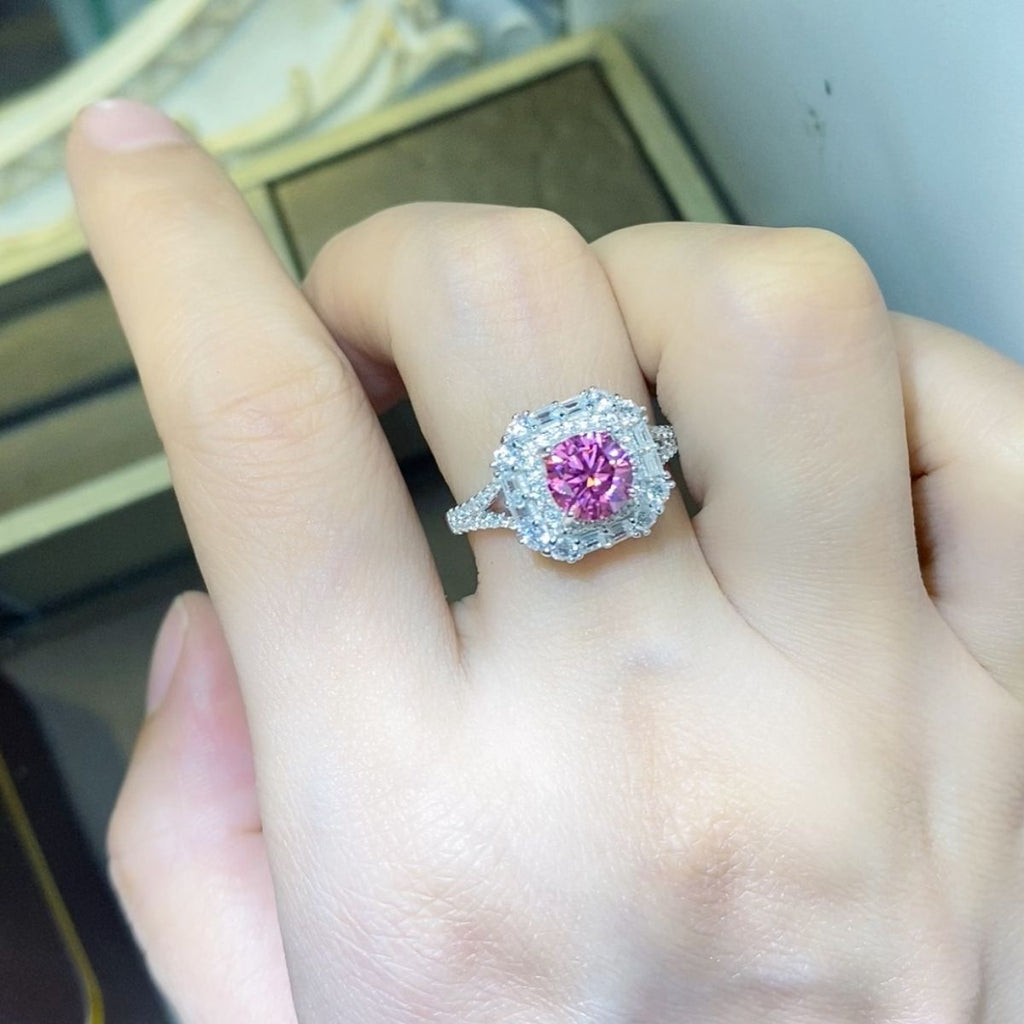 1 Carat Moissanite Zircon 925 Sterling Silver Ring - Laazaar