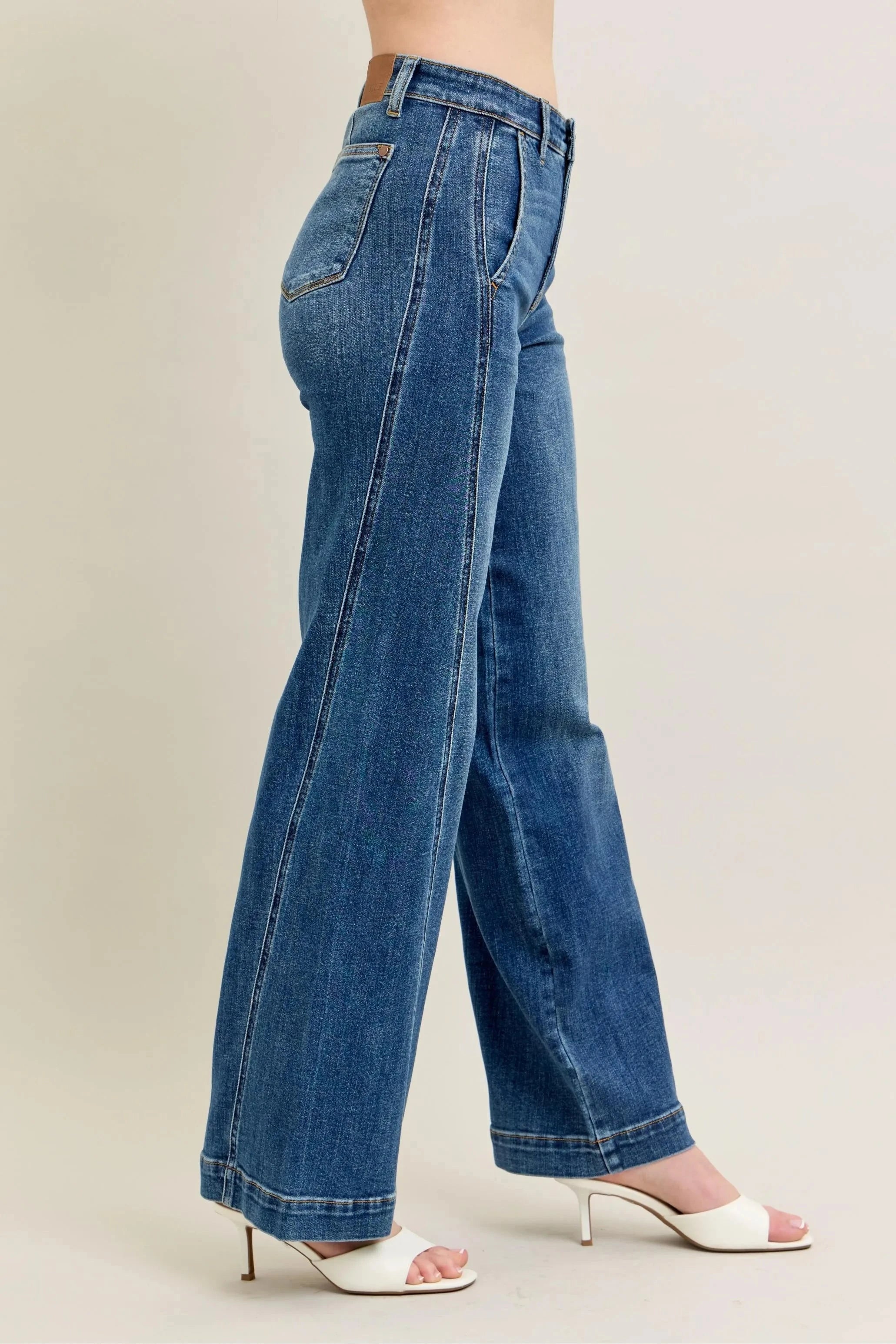 Judy Blue Full Size High Waist Wide Leg Jeans Plus Size