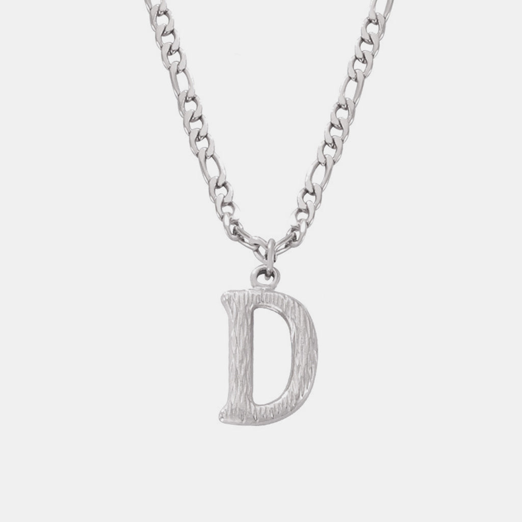 Titanium Steel Letter Pendant Necklace - Laazaar