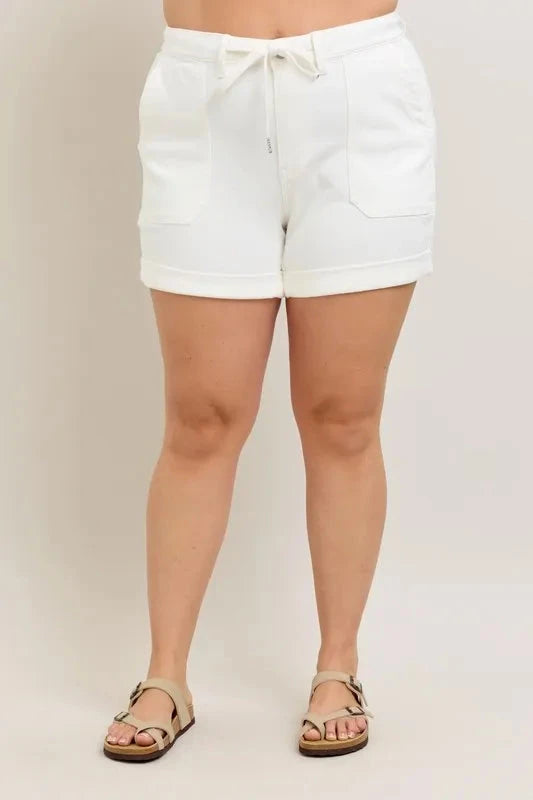 Judy Blue Full Size High Waist Cuff Denim Shorts Plus Size