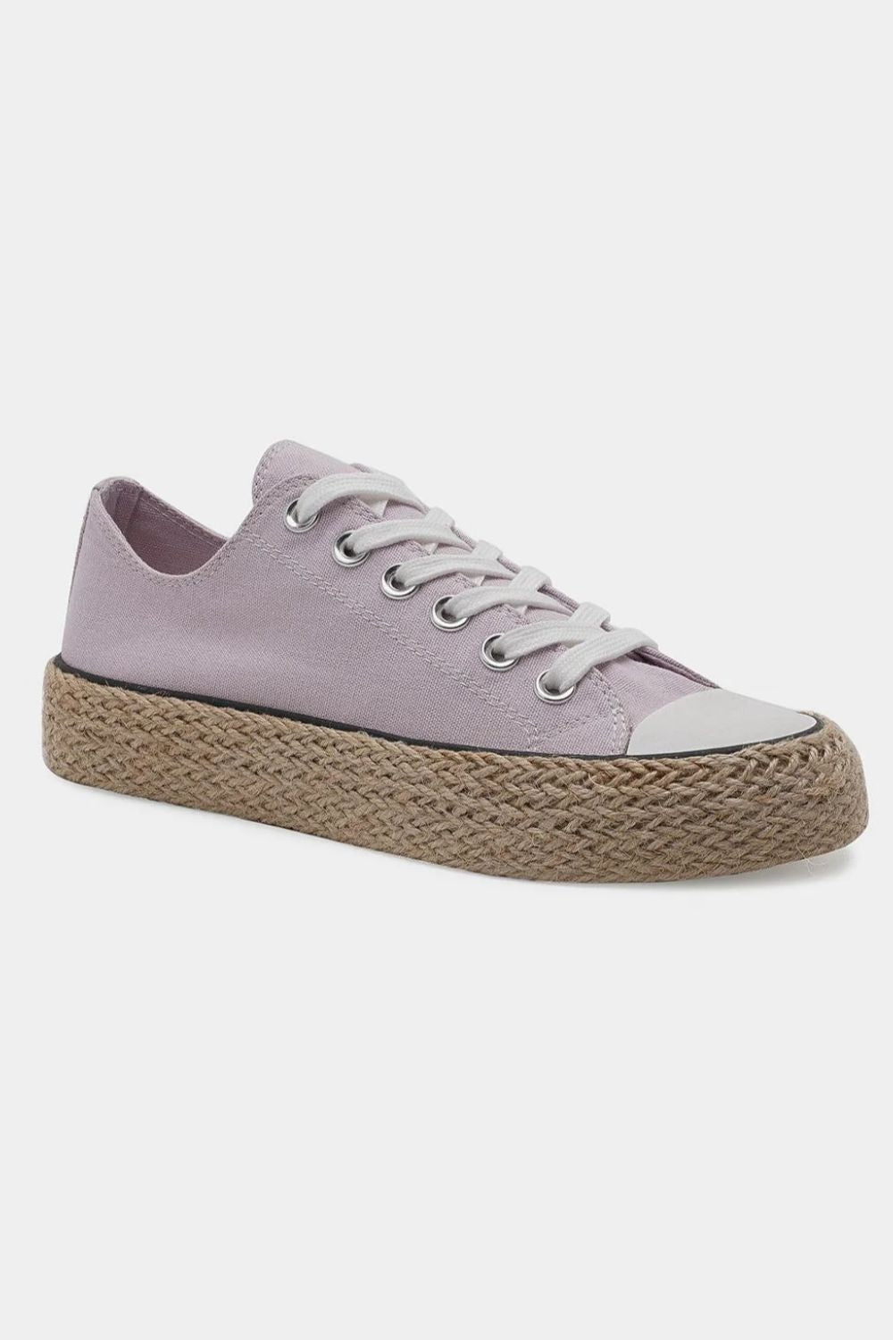 Beast Fashion Lace Up Woven Espadrille Sole Sneakers - Laazaar