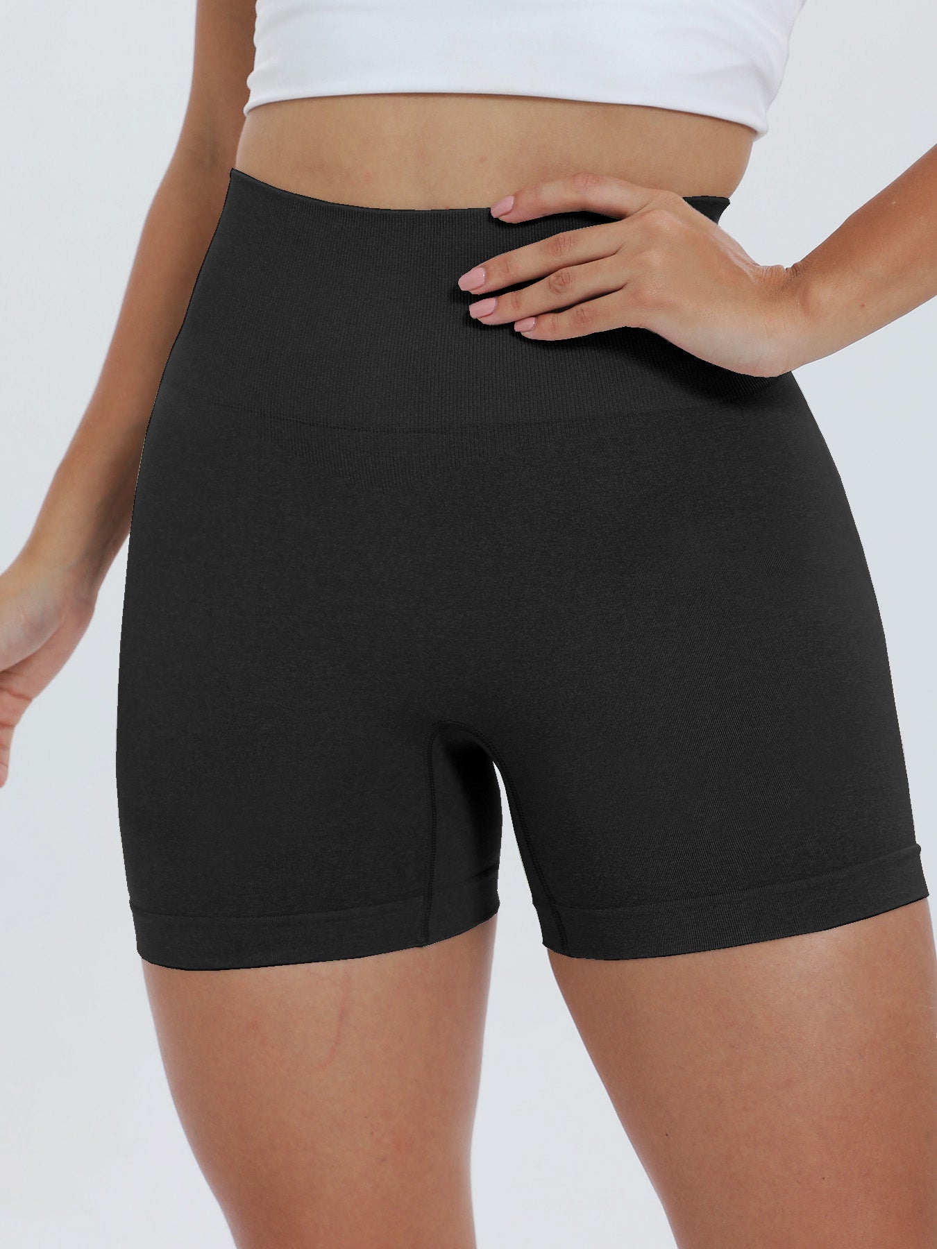 High Waist Active Shorts - Laazaar