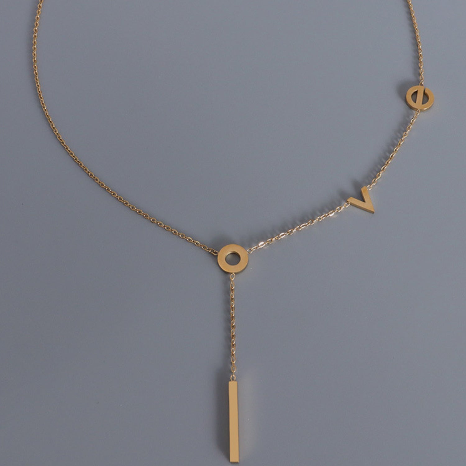 Titanium Steel Letter Necklace - Laazaar
