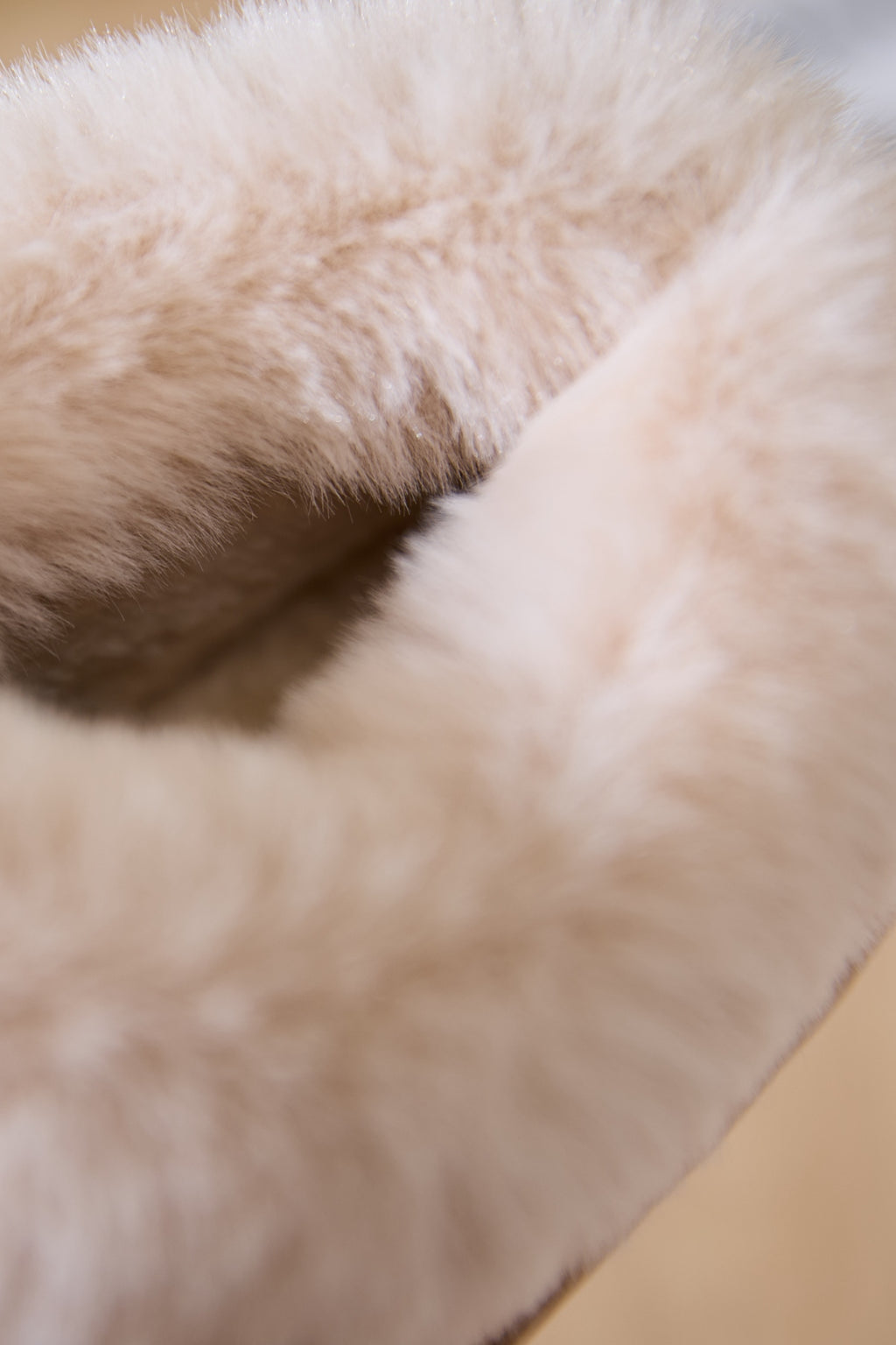 Faux Fur Round Toe Platform Slippers - Laazaar