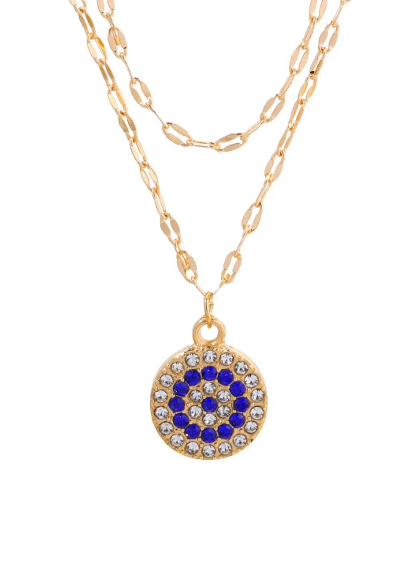 18K Gold-Plated Inlaid Zircon Layered Necklace