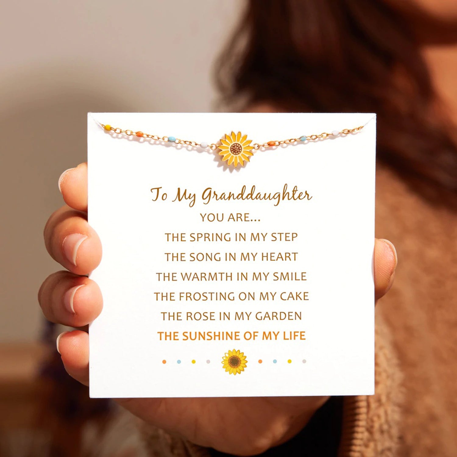 Sunflower Shape 18K Gold-Plated Bead Bracelet - Laazaar