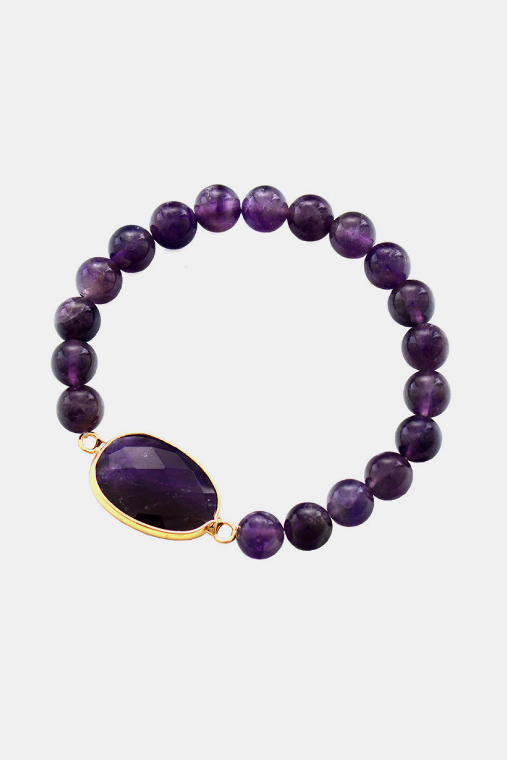 Handmade Amethyst Beaded Bracelet - Laazaar