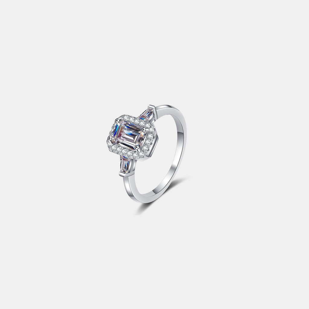 1 Carat Moissanite 925 Sterling Silver Ring - Laazaar