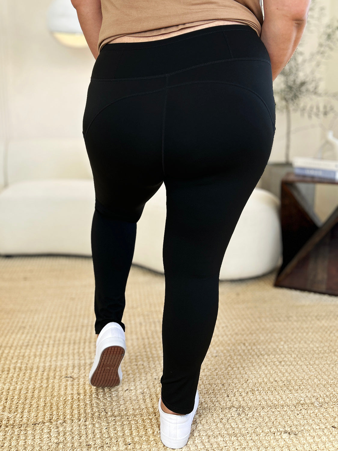 Wide Waistband Sports Leggings - Laazaar