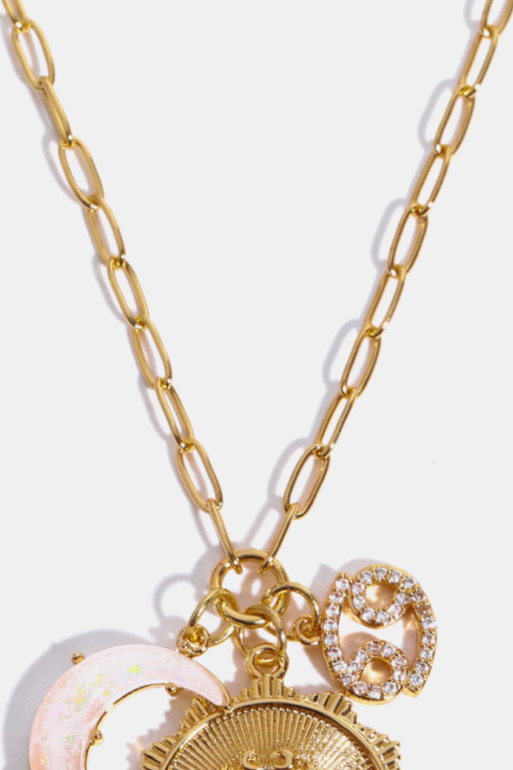 Constellation and Moon Pendant Copper Necklace - Laazaar