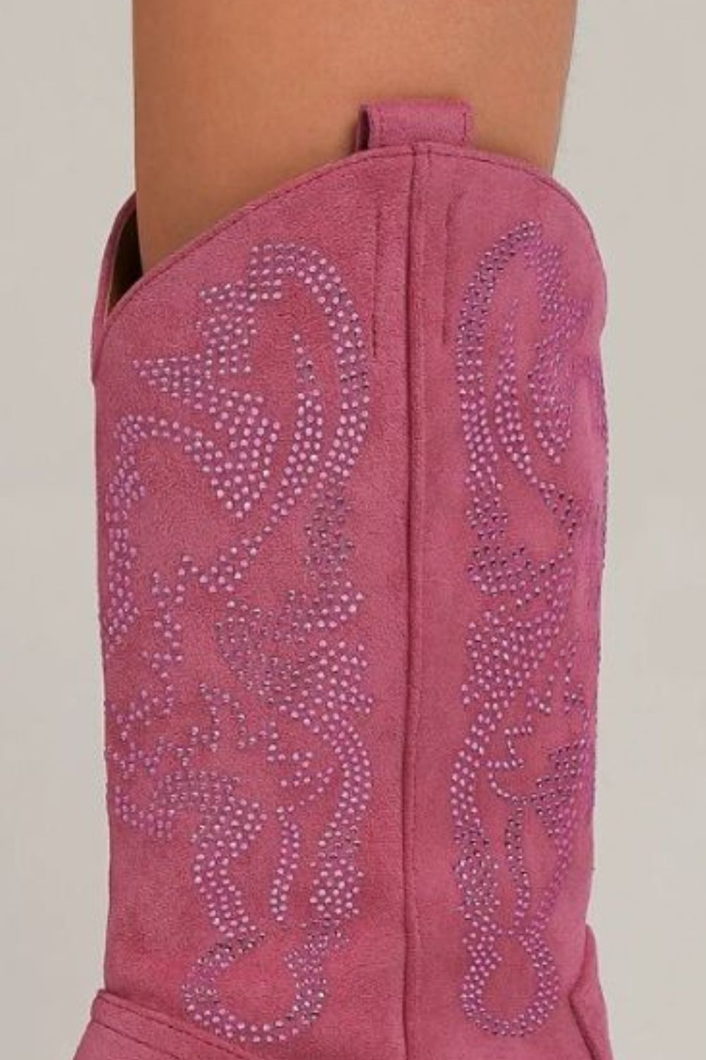 Beast Fashion Rhinestone Detail Point Toe Boots - Laazaar