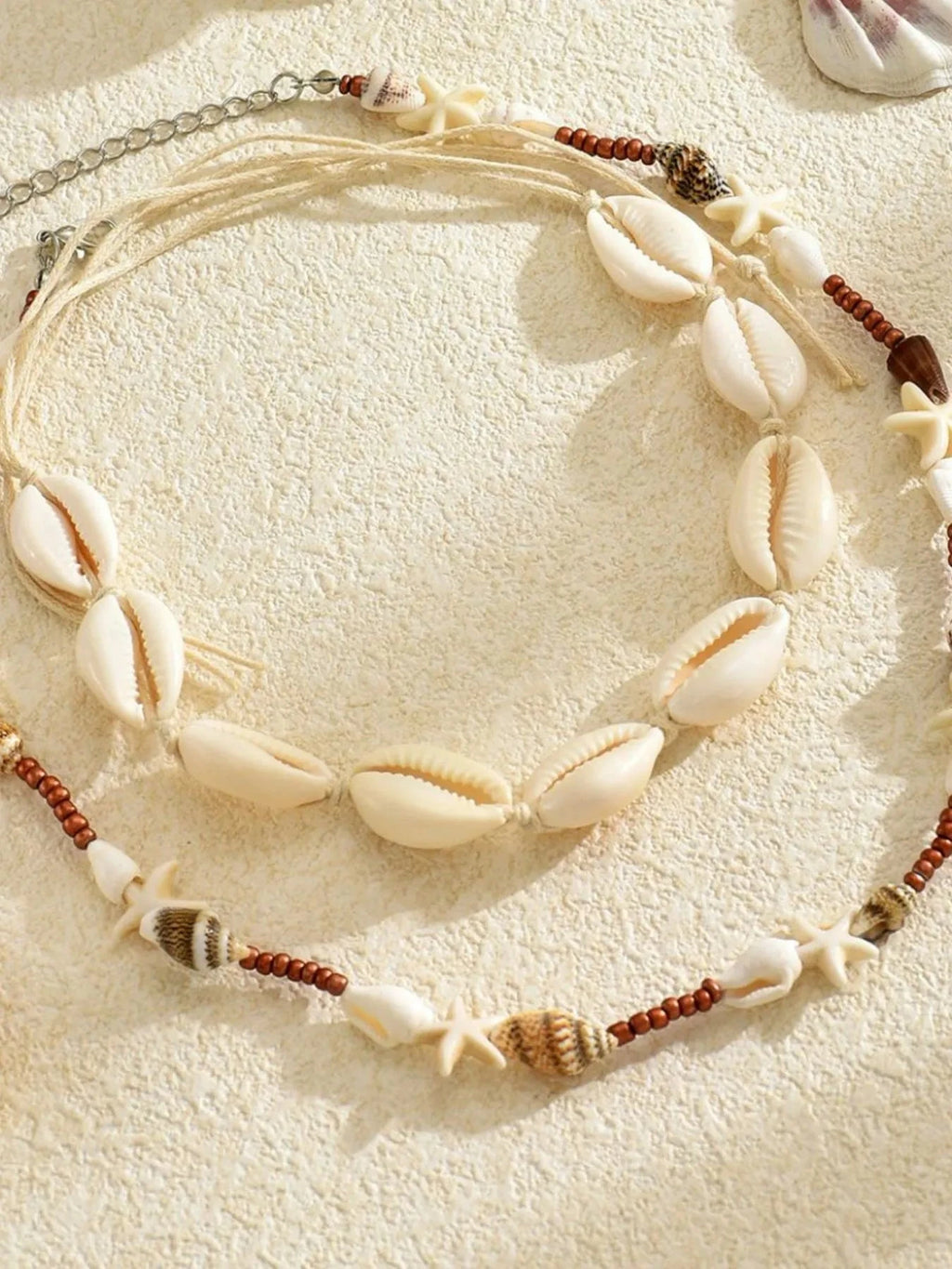 2 Piece Shell Charm Necklace