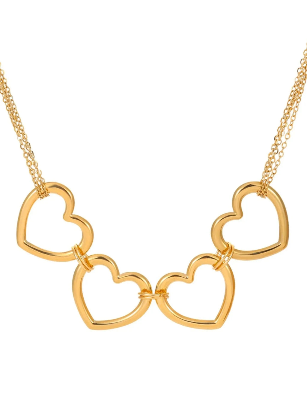 18K Gold-Plated Stainless Steel Heart Necklace