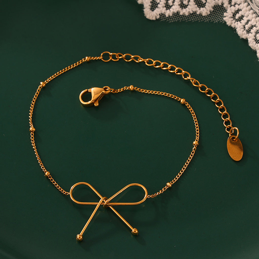 Titanium Steel Bow Bracelet - Laazaar