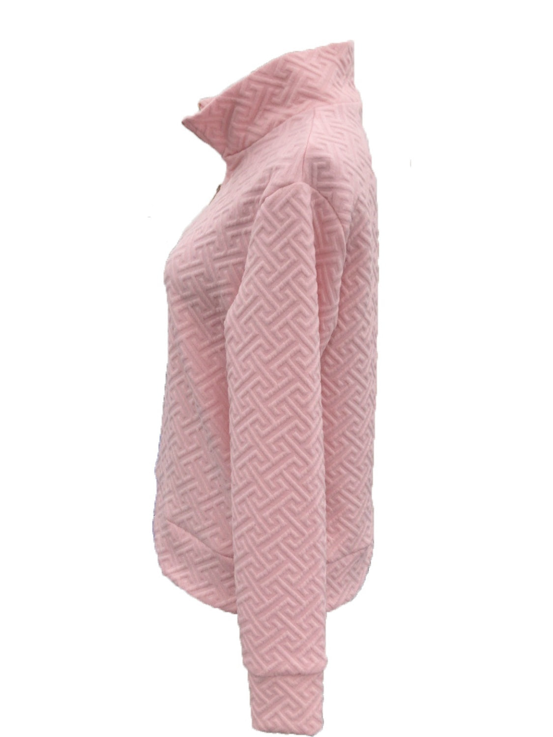 Textured Dropped Shoulder Long Sleeve Sweatshirt - Laazaar