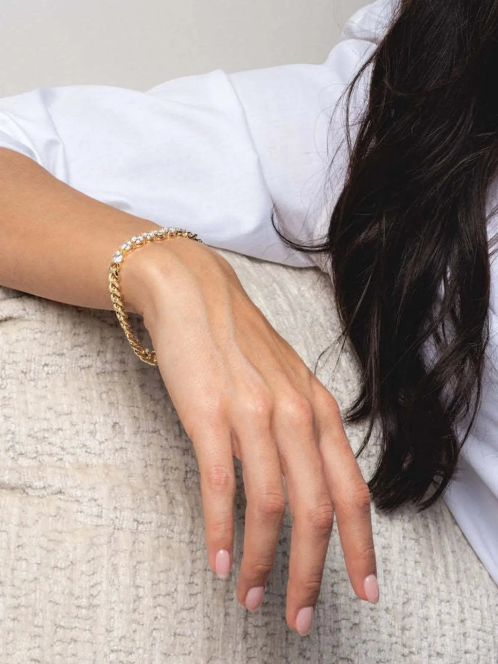 18K Gold-Plated Zircon Necklace and Bracelet Jewelry Set