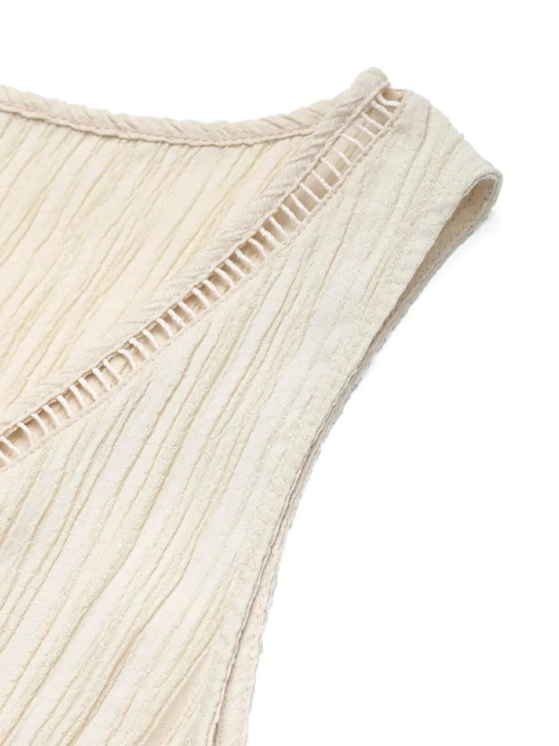 Decorative Button V-Neck Sleeveless Midi Tank Dress