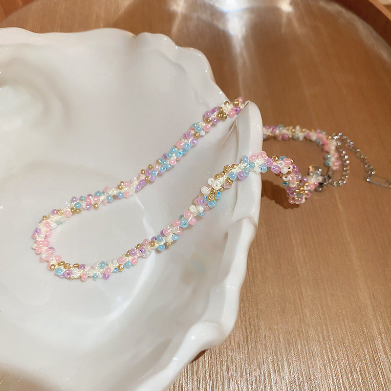 Titanium Steel Rice Bead Necklace - Laazaar