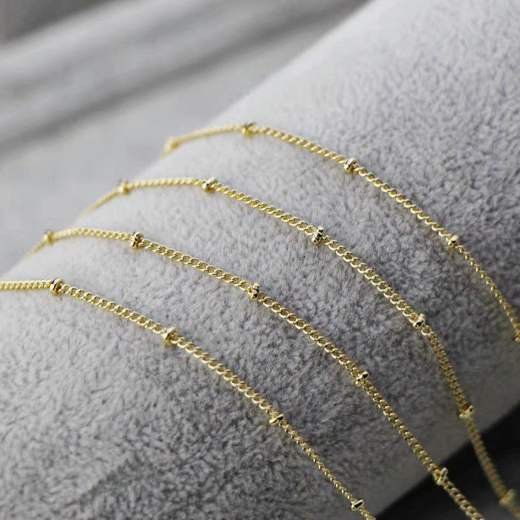 Gold-Plated Bubble Initial Necklace - Laazaar