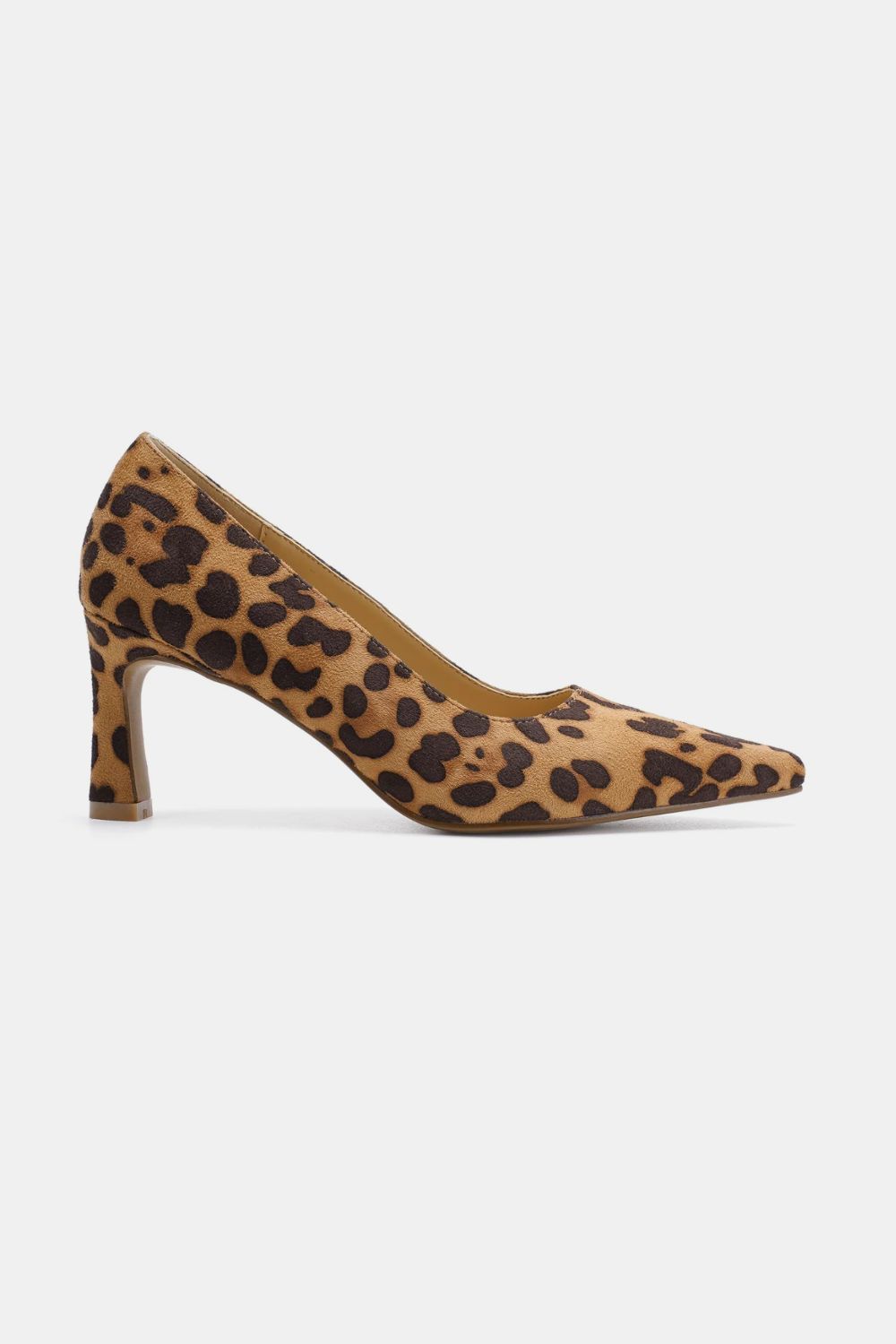 Beast Fashion Faux Suede Leopard Point Toe Pumps - Laazaar