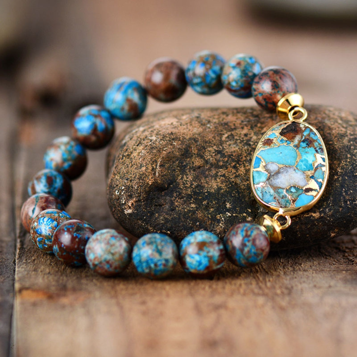 Natural Stone Beaded Bracelet - Laazaar
