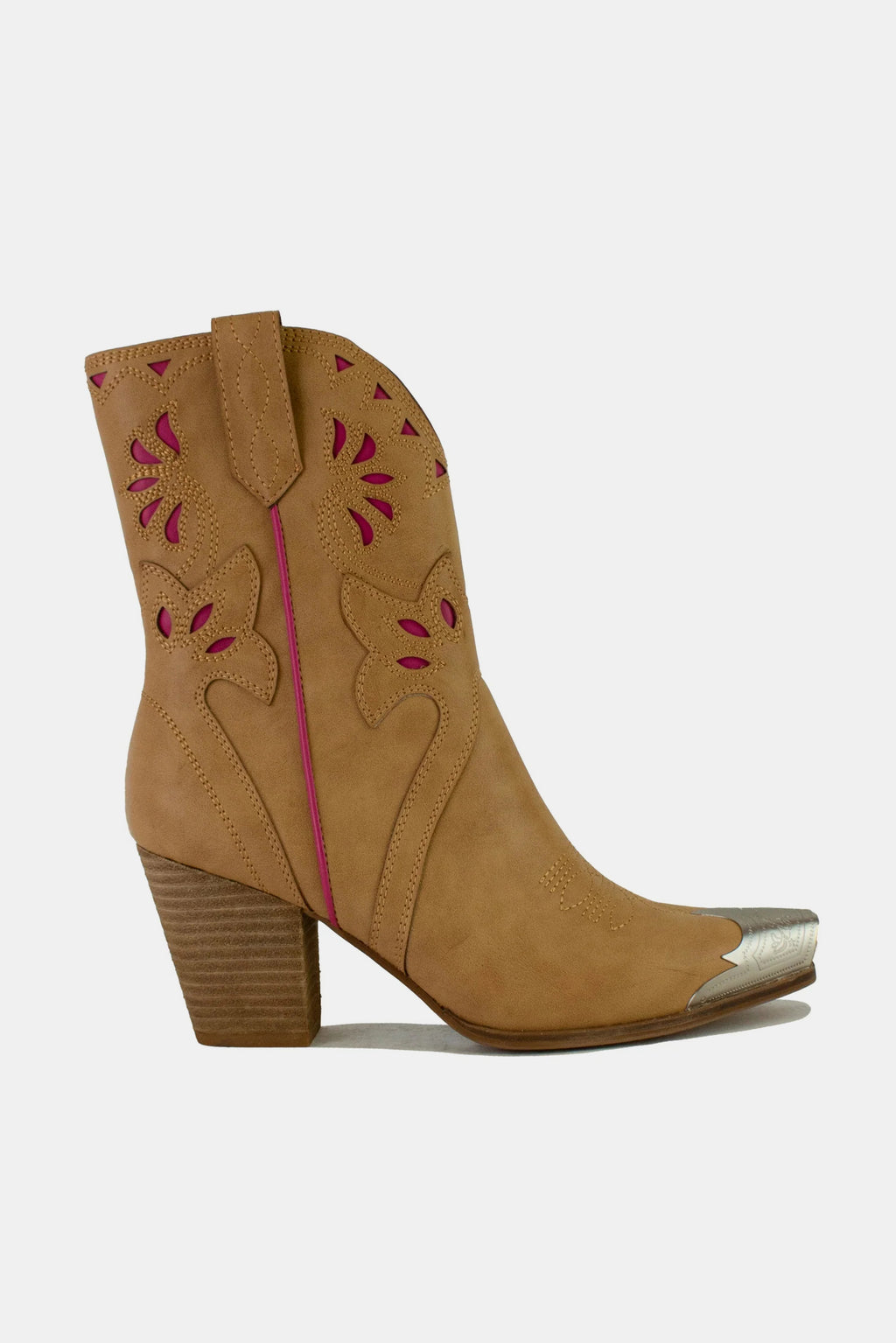 Beast Fashion Cut-Out Floral Embroidery Boots - Laazaar