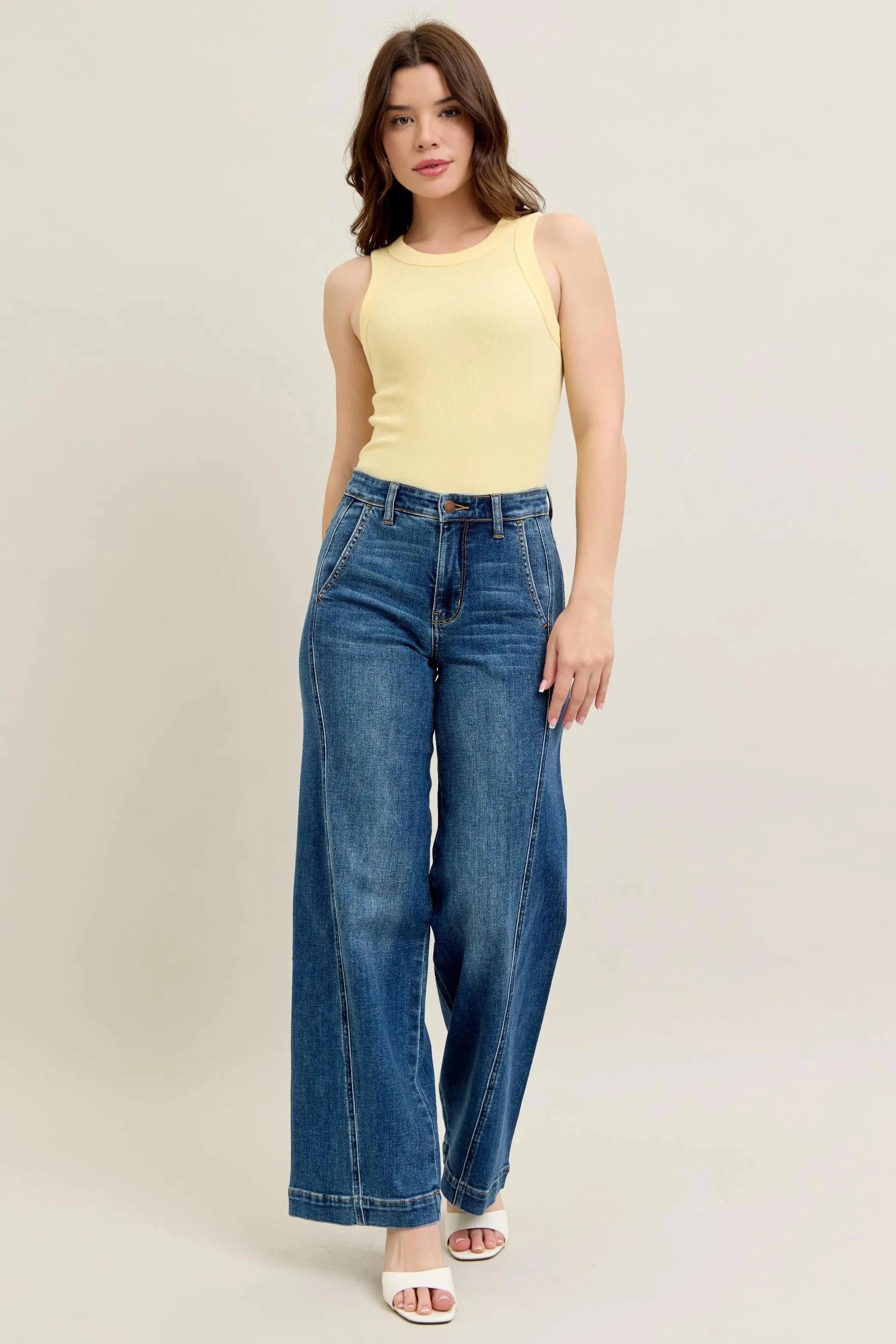 Judy Blue Full Size High Waist Wide Leg Jeans Plus Size