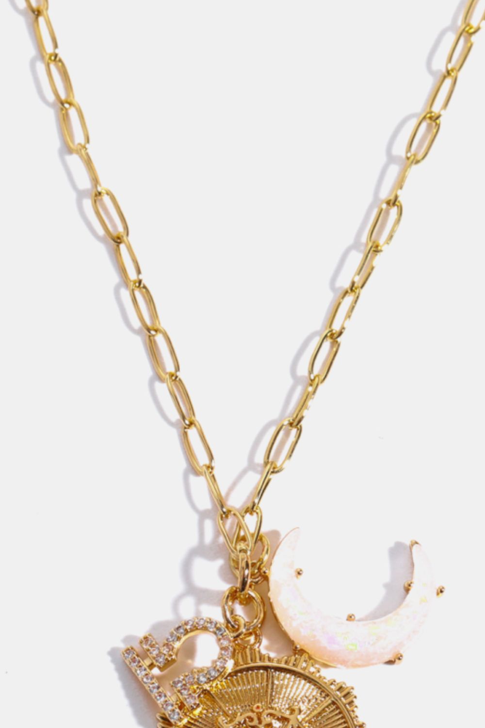 Constellation and Moon Pendant Copper Necklace - Laazaar