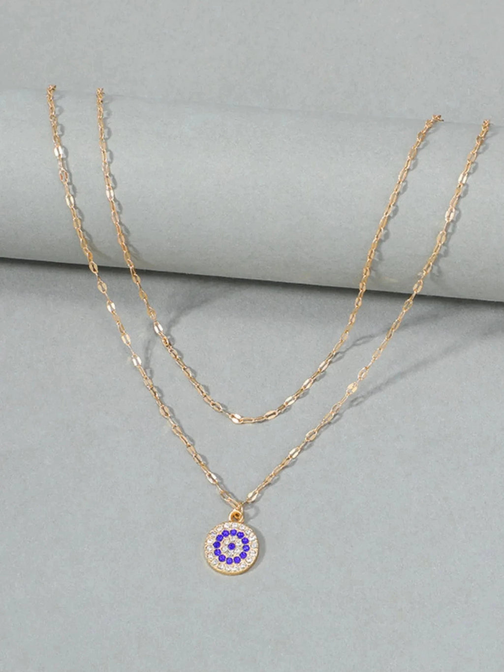 18K Gold-Plated Inlaid Zircon Layered Necklace