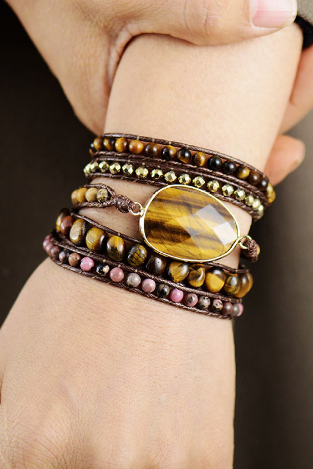 Natural Stone Layered Bracelet - Laazaar